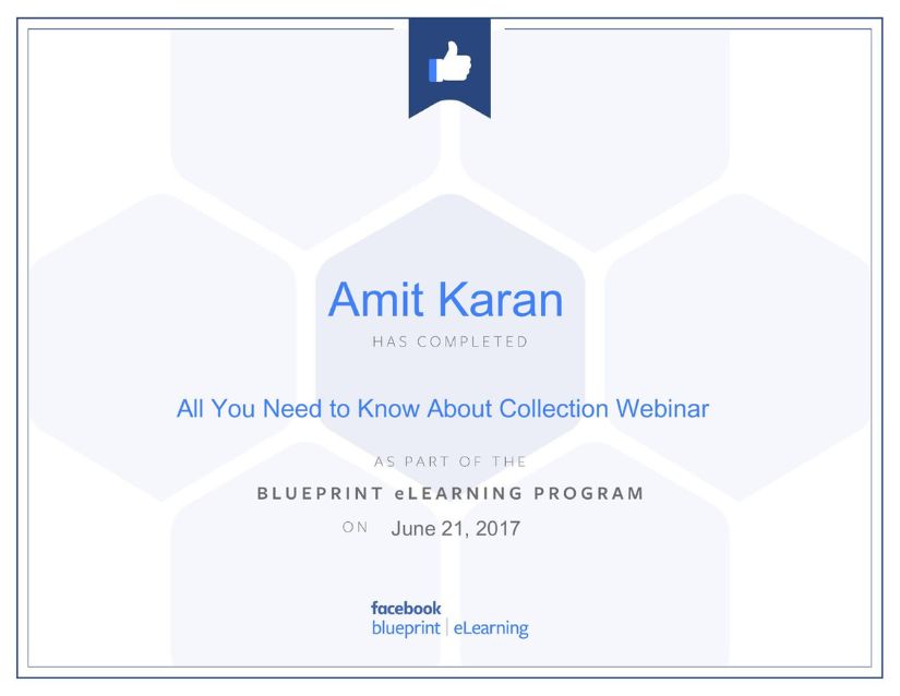 Facebook Certificate