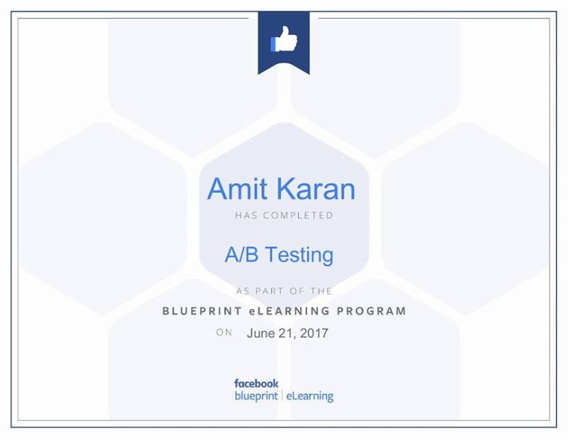 Facebook Certificate